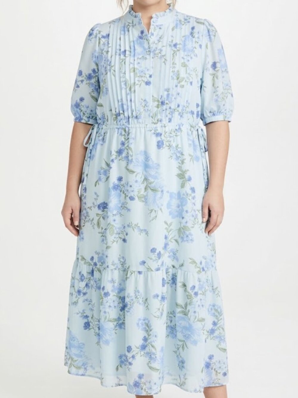 NWT SUGARLIPS Dusty Floss Floral Pleated Midi Dress Size XL